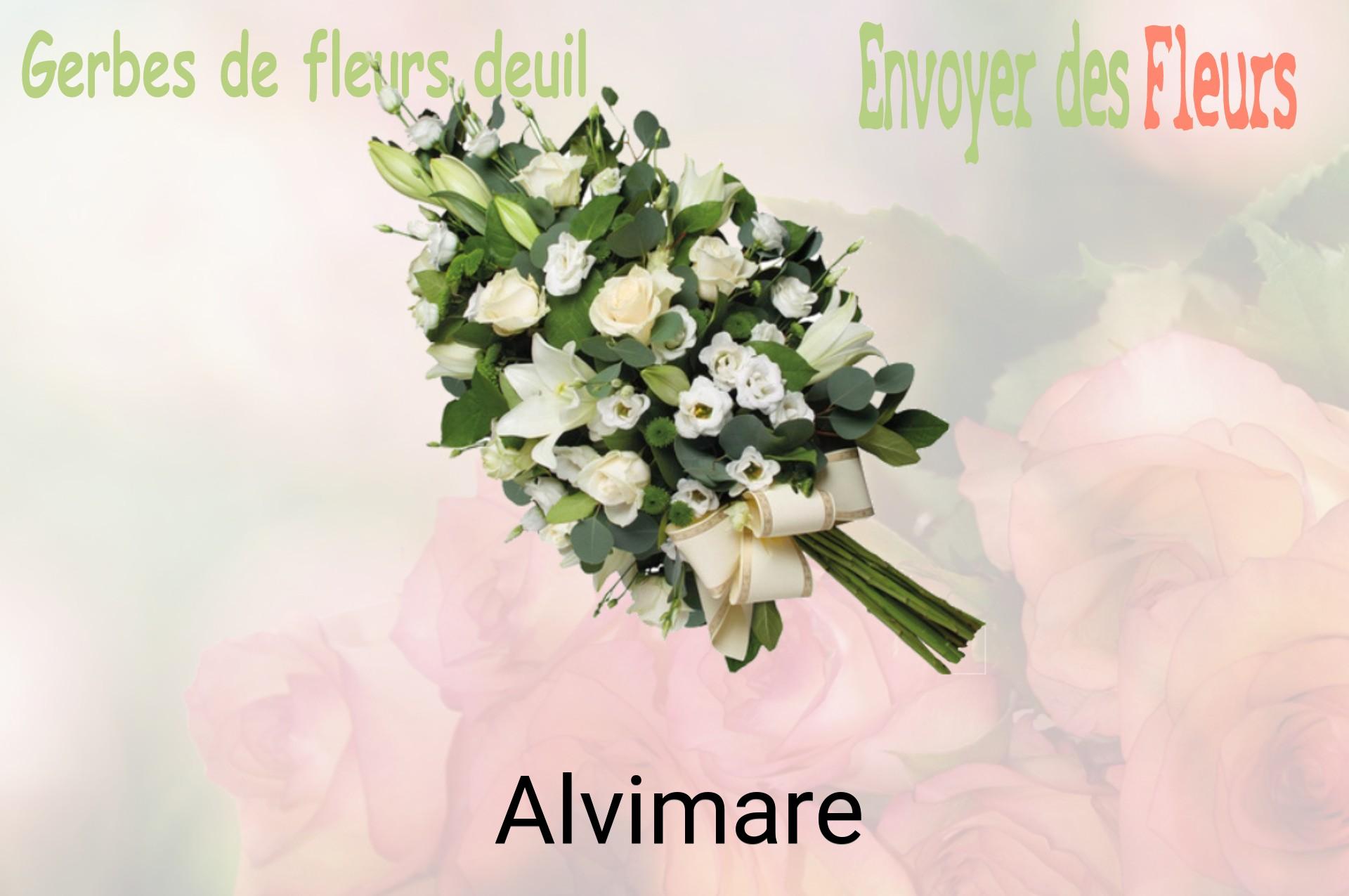 Gerbe de fleurs de deuil livrée à Alvimare